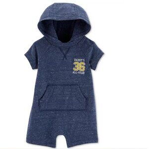 CARTER'S Baby Boys All Star Hooded Cotton Romper 24Mo